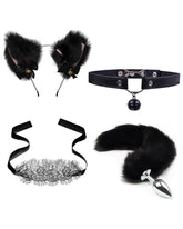 Sexy Bell Collar Tail Jewelry Maid Costume Headdress Neck Accessory Props Set